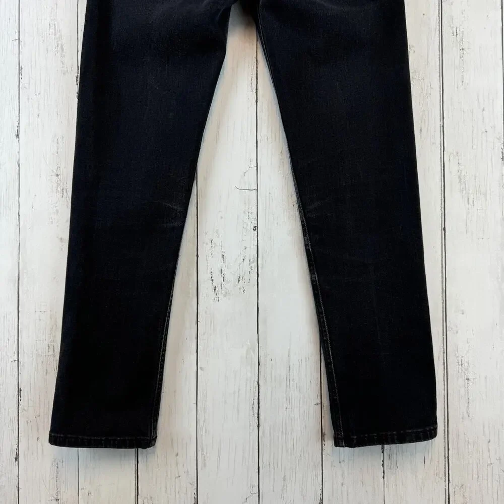 Everlane Black Coal Stretch High Rise Cigarette Crop Ankle Jeans Size 26 Regular - Picture 9 of 12